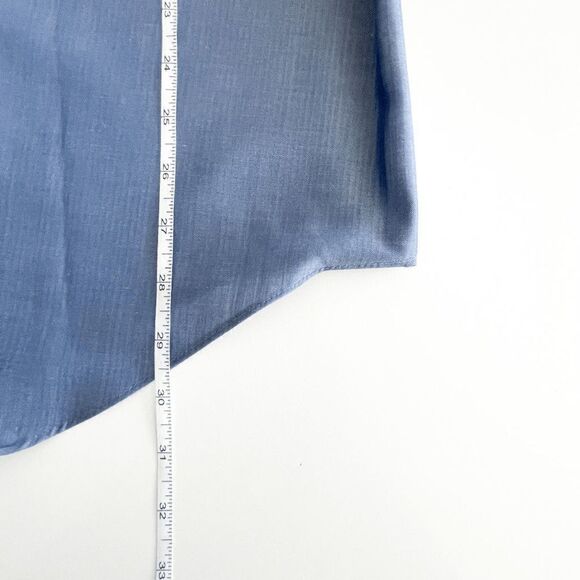 Calvin Klein Mens Performance Shirt Slim Fit Non Iron Long Sleeve Blue 16-1/2 - Picture 5 of 6